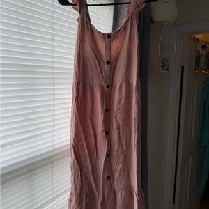 Monteau Pink Button-Down Dress